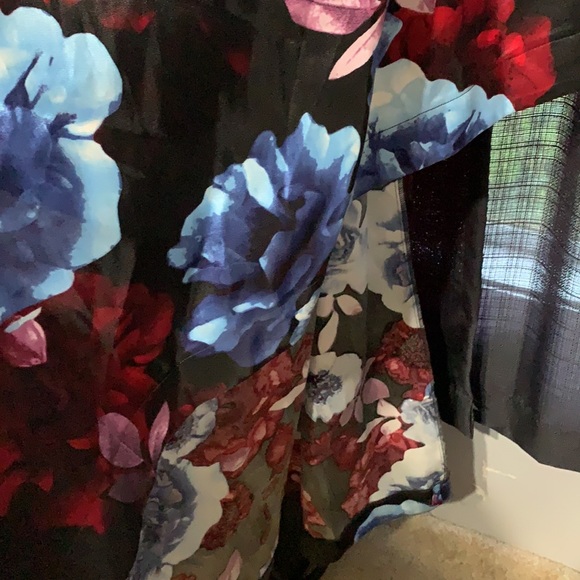 Flower printed prom dress. Worn once. - Picture 4 of 4